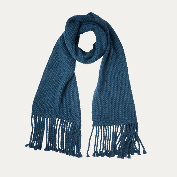 小物 Xlim ep6 scarf blue Large Tuck Stitch Scarf - Johanna Howard Home